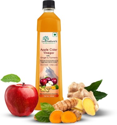 La Natures Apple Cider Vinegar With Ginger & Turmeric Mother Vinegar- 250ml Vinegar(250 ml)