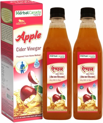 HARC Herbal Canada Apple Cider Vinegar (1 Ltr) + Apple Vinegar (1 Ltr) | Sirka | Healthy Combo Pack Vinegar(2 x 1000 ml)