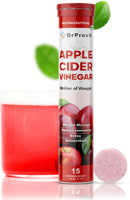 Dr.Provit Apple Cider Vinegar for Weight Loss Tablet with Mother Effervescent Vinegar(15 No)