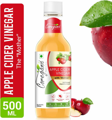 Coreganic Apple Cider Vinegar for Weight Loss With Strand of Mother Unfiltered And Undiluted Vinegar Vinegar(500 ml)