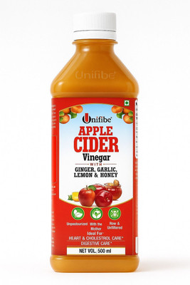 Unifibe Apple Cider Vinegar with Ginger, Garlic, Lemon & Honey (Natural, Unfiltered & With The ‘Mother’) Vinegar(500 ml)