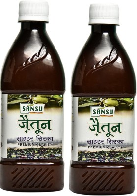 Sansu Olive Cider Vinegar Premium Quality Vinegar(2 x 500 ml)