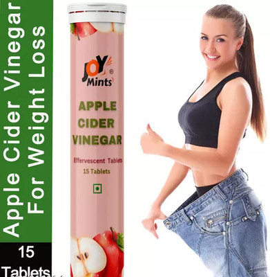 joy mints Apple Cider Vinegar 15 Effervescent Tablets APPLE Flavour with Vitamin B12 Vinegar(15 No)