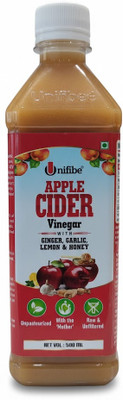 Unifibe Apple Cider Vinegar with Ginger, Garlic, Lemon & Honey (Natural, Unfiltered & With The ‘Mother’) Vinegar(500 ml)