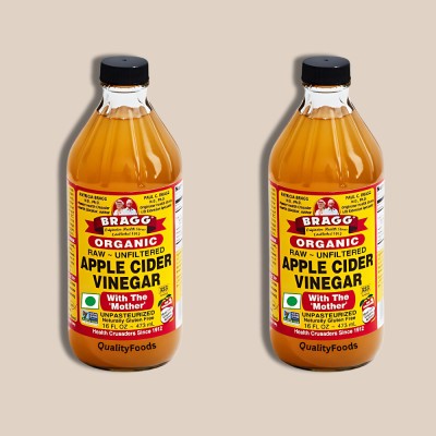 qualityFoods Bragg’s Organic Apple Cider Vinegar with the Mother Vinegar(2 x 473 ml)