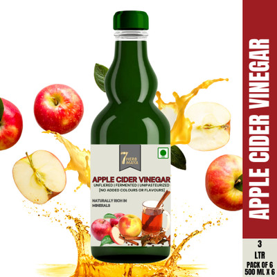 7HerbMaya Organic Apple Cider Vinegar with the Mother of Vinegar Vinegar(3 L)