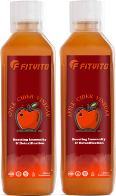 Fitvito Apple Cider Vinegar with Mother For weight loss Pack Of 2 Pro Vinegar(2 x 500 ml)