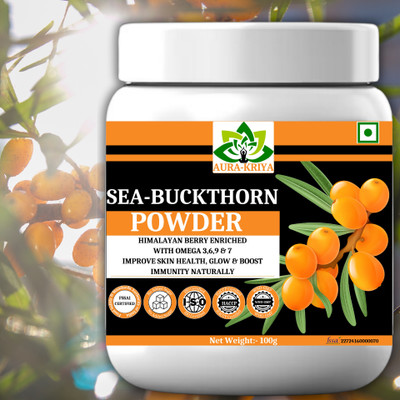 Aura Kriya Sea Buckthorn Berry Powder - Enrich With Omega 3,6,9 & 7 | Sea Buckthorn Powder(100 g)