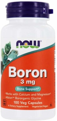 Now Foods Boron works with Calcium and Magnesium Dietary Supplement 3 mg(100 Capsules)