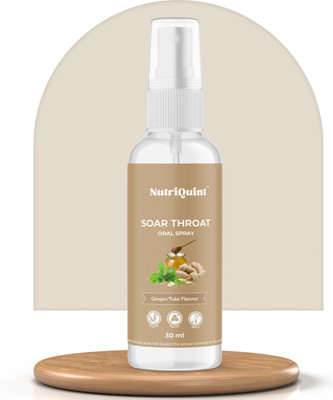 NutriQuint Soar throat (Ginger/Tulsi Flavour) Spray For Cough, Cold and Flu(30 ml)