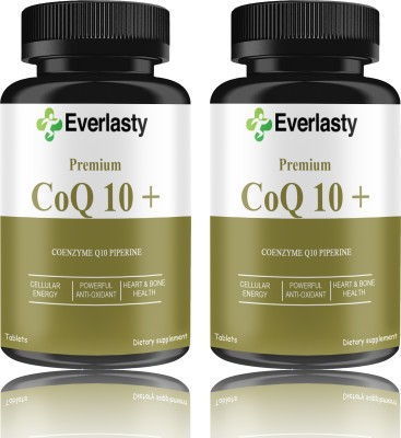 Everlasty 120mg Coenzyme Q10 Tablets with Piperine (G239)(2 x 60 Tablets)