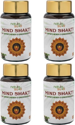 Nature Sure Mind Shakti Tablets with Natural Herbs - 4 Packs (4 x60 Tablets)(4 x 60 No)