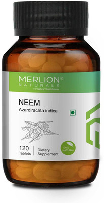 Merlion Naturals Neem Tablets Azardirachta indica, All Natural, Pure Herbs 500mg x 120 Tablets(120 Tablets)