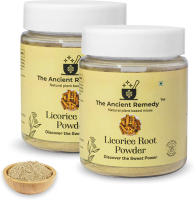 THE ANCIENT REMEDY Licorice Root (Mulethi) Powder | Pack of 2 (110g each) for Health, Skin & Hair(2 x 110 g)