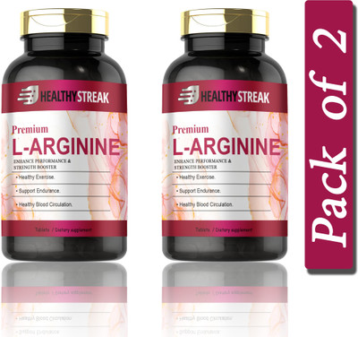 Healthy Streak L-Arginine 1000mg Tablets Per Serving (K207)(2 x 60 Tablets)