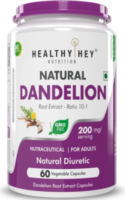 HealthyHey Nutrition Dandelion Root Extract - 60 Vegetable Capsules(200 mg)