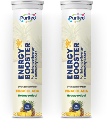puriteo ENERGY BOOSTER EFFERVESCENT TABLET PINACOLADA 02(2 x 15 Tablets)