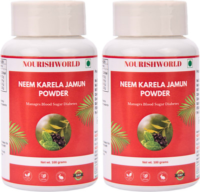 Nourishworld Herbals Neem Karela Jamun Powder(2 x 100 g)