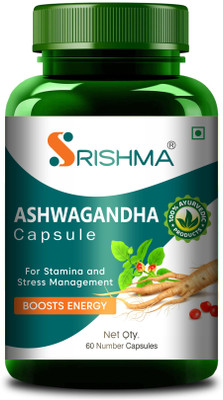 Srishma Ashwagandha Capsule for Support Strength, Energy & Stress Relief(60 Capsules)