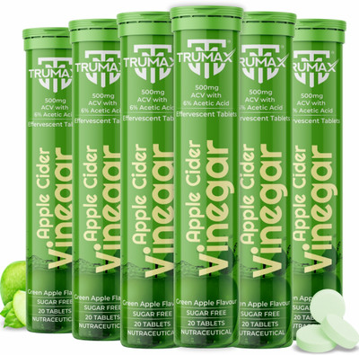 TRUMAX Apple Cider Vinegar for Weight Loss Management - 20 Effervescent Tablets(6 x 20 Tablets)