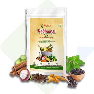 Renatus Wellness Kadhaayu Powder | Nutraceutical Enriched With 18 Immunity Herbs- 30sachet(2.5 g)