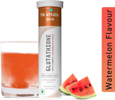 HEALTHKART hk vitals Glutathione Skin Glow Effervescent with Vitamin C & E, Watermelon(15 Tablets)