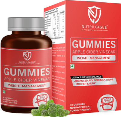 Nutrileague Apple Cider Vinegar Gummies ACV with Mother Earth(30 No)