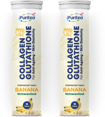 puriteo COLLAGEN GLUTATHIONEFFERVESCENT BANANA 02(2 x 15 Tablets)