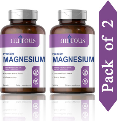 Nutrous Chelated Magnesium Glycinate Citrate Tablets (G210)(2 x 60 Tablets)
