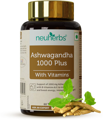 Neuherbs Ashwagandha 1000 Plus – Pure Herbs Extract for General wellness(60 Tablets)