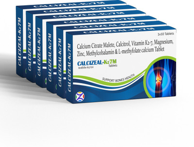 Zeal Pharmacure Calcizeal-K27M Tab_Pack of 6(60 Tablets)