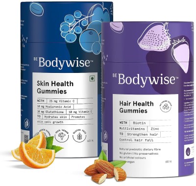 Be Bodywise Hair & Skin Nourish Kit | With Biotin & Vitamin C | 2 Months Pack(2 x 60 No)