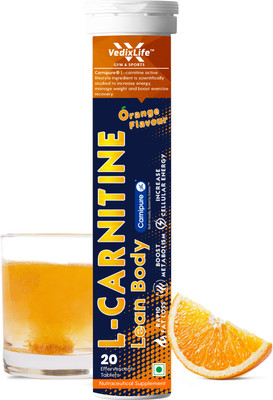 VedixLife L-Carnitine Lean Body, 2000 mg Carnipure® | Helps Convert Fat into Energy(20 Tablets)
