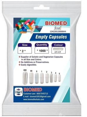 biomed Pharma raw materials size 2 CT / CT Empty capsules(1000 No)