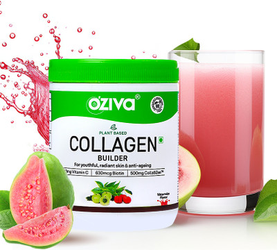OZiva Collagen Builder for Anti-Ageing & Skin Radiance with Vitamin C, Guava Glow(100 g)