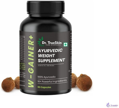 Dr. Trueskin W-Gainer+ Capsules Herbal Mass Gain Support More(90 Capsules)