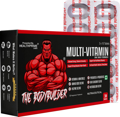 HEALTHPRIME LABS The Bodybuilder Multivitamin with 44 Ingredients & 7 Blends for Overall Health(30 Tablets)