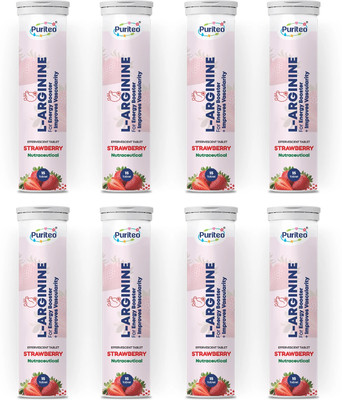 puriteo L - ARGININE EFFERVESCENT TABLET� STRAWBERRY| Increases Blood Flow(8 x 15 Tablets)