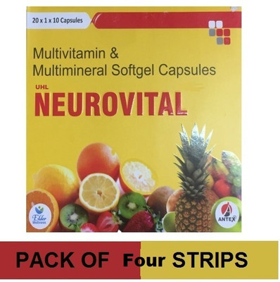 Uhl ELDER LABS NEUROVITAL MULTIVITAMIN CAPSULE FOR MEN AND WOMEN (4*10CAPS)(4 x 10 Capsules)