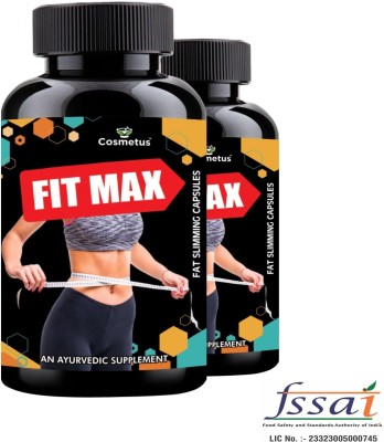 Cosmetus Fit Max- Herbal Fat Loss Capsules to get Slim Body for Men & Women(2 x 30 Capsules)