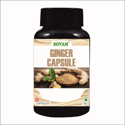 SOVAM Ginger Capsule For improved Immunity & Overall Wellness(60 Capsules)