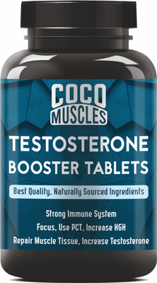 Coco Muscles Testosterone Booster | Extra Strength Health, Booster Supports Stamina For Men(100 Tablets)