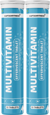 CaptainFitness Multivitamin with Minerals Effervescent Tablets|oo35|(2 x 15 Tablets)