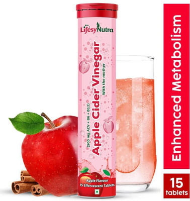 Lifesy Nutra Apple Cider Vinegar Effervescent Tablet | Weight Management | redulity of Mother(15 Tablets)
