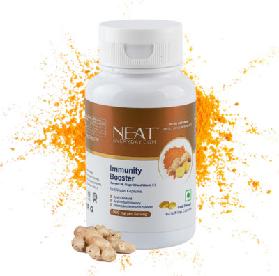 NEAT EVERYDAY Immunity Booster Soft Gel Capsule Jar 900mg |Cold Pressed Vegetarian 60 Capsule(60 Capsules)
