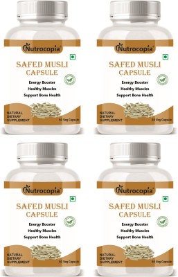 NUTROCOPIA Safed-Musli Capsules for Strength, Immunity & Stamina (4x60 Veg Capsules)(4 x 60 Capsules)