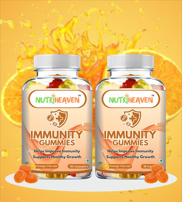 NUTRI HEAVEN Immunity Gummies,Helps To Improve Immunity,Supports Healthy Growth(2 x 30 No)