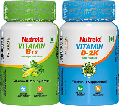 NUTRELA Combo B12+D2k Multivitamin Capsules(2 x 30 Capsules)
