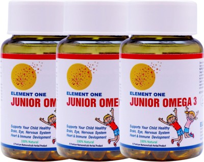 ELEMENT ONE Junior Omega 3 Deep Sea Fatty Acid EPA & DHA improve Active Brain Eye Heart(500 mg)