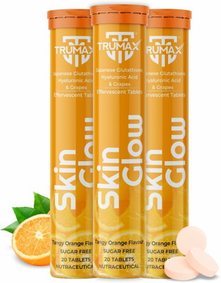 TRUMAX Skin Glow Japanese Glutathione & Vitamin C for Glowing Skin Effervescent Tablets(3 x 20 Tablets)
